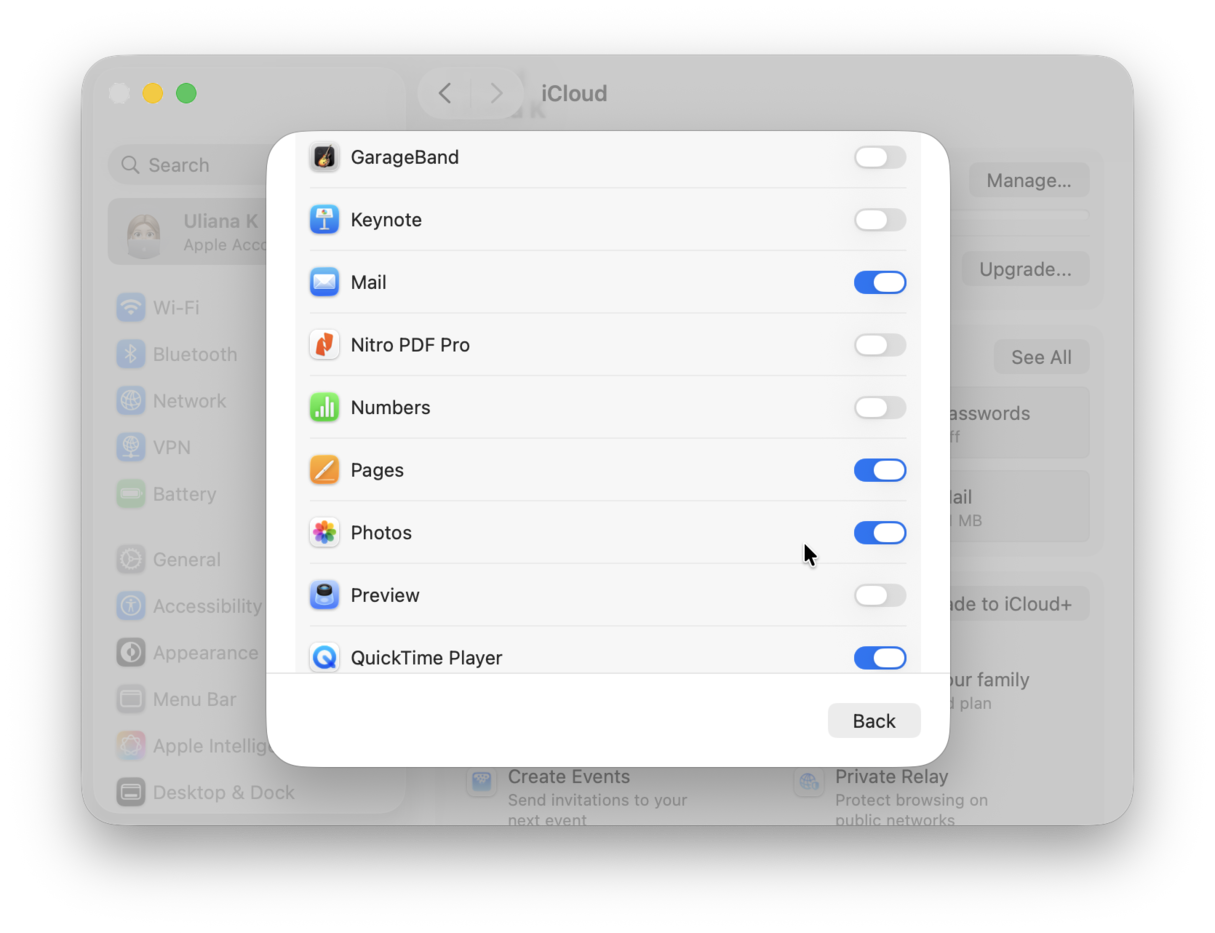 Set up iCloud sync on Mac