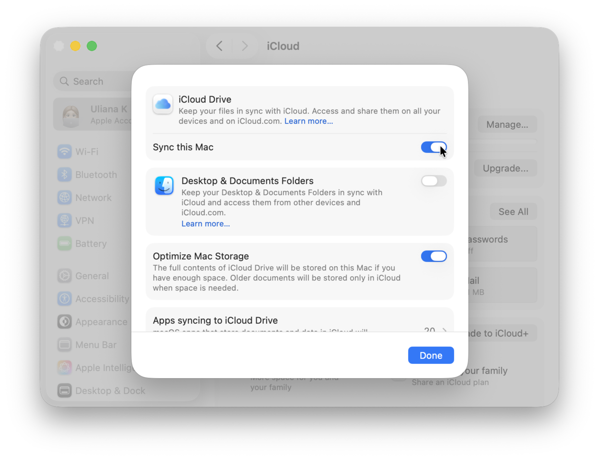How to manually upload files to iCloud