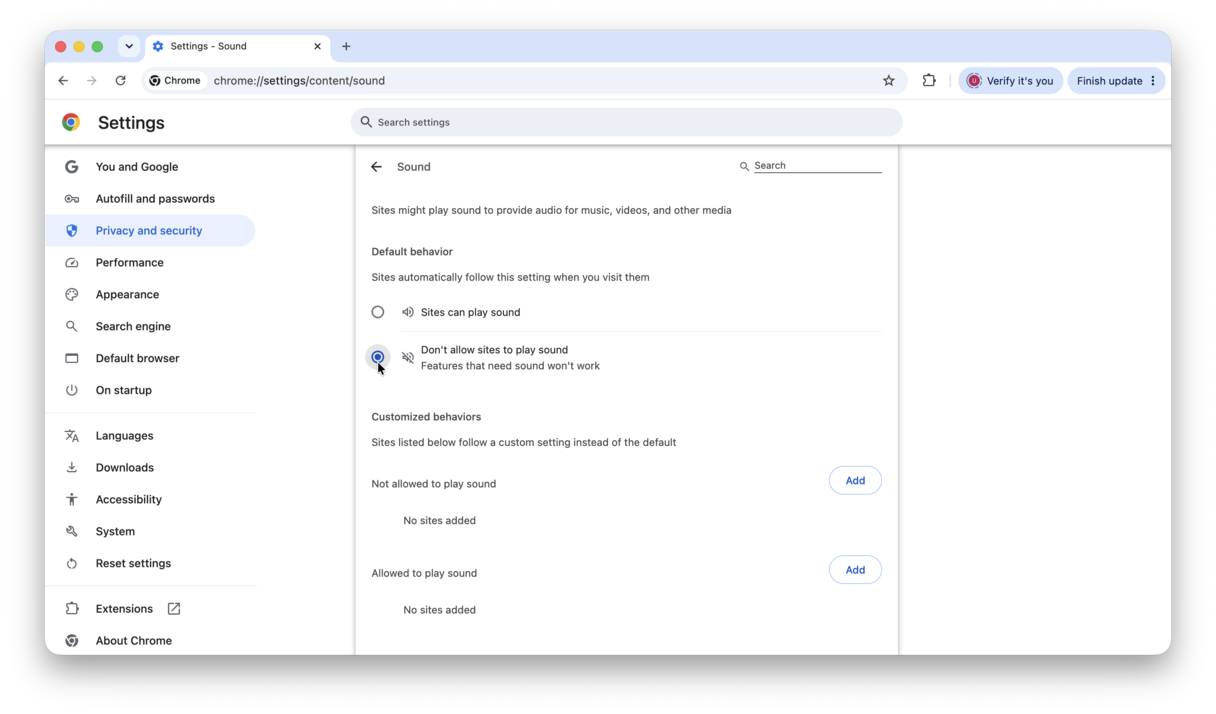 Stop videos autoplaying in Chrome