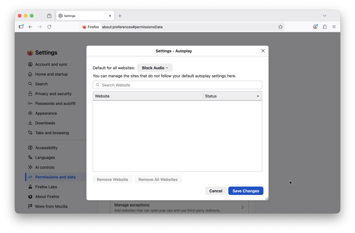Stop videos autoplaying in Firefox