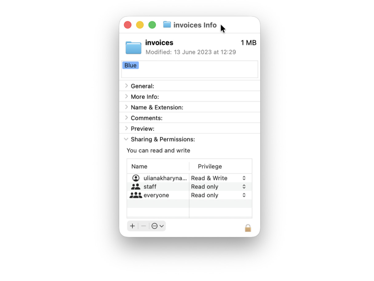 How to check permissions on Mac