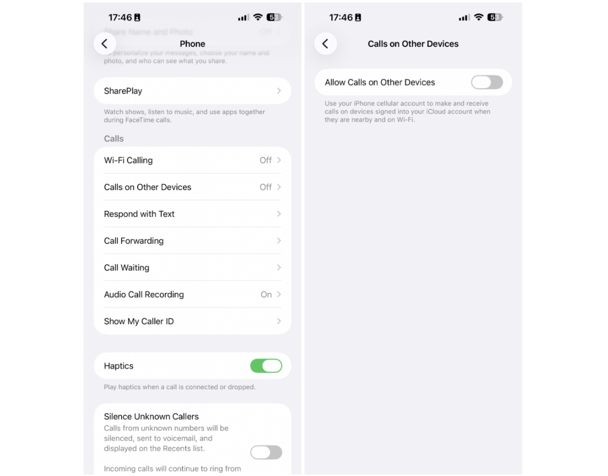 How to stop iPhone calls ringing on Mac