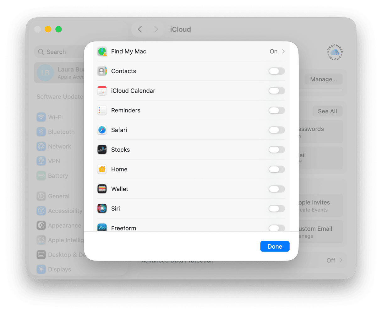 Choose what else to sync