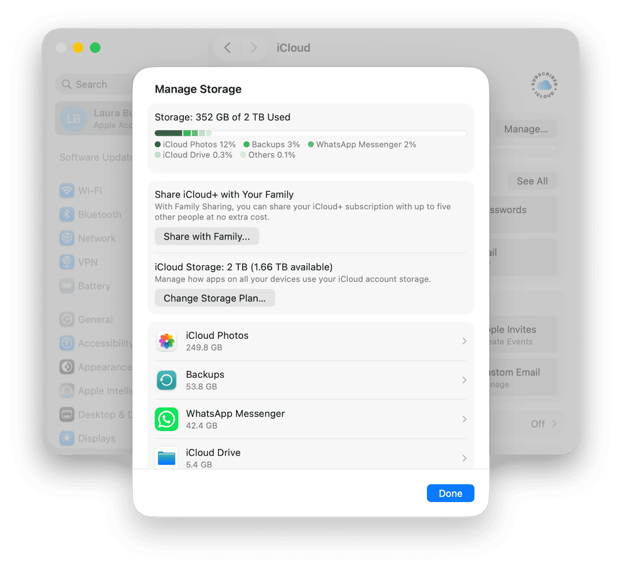 Check iCloud storage and verify backup