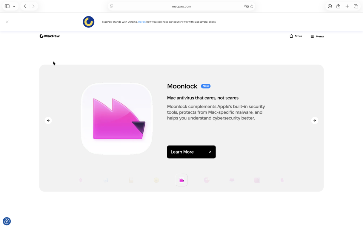 have Safari open in full screen