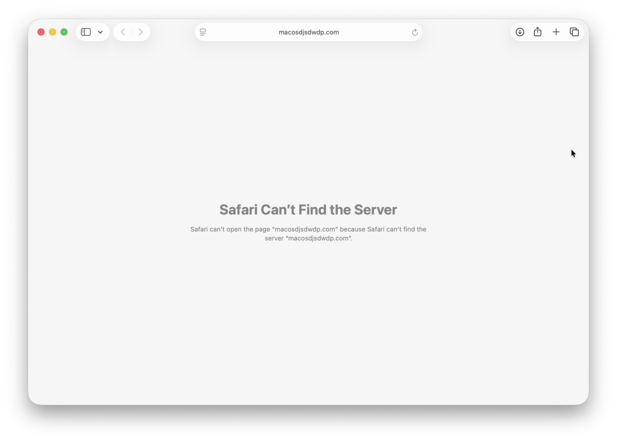 Browser error page