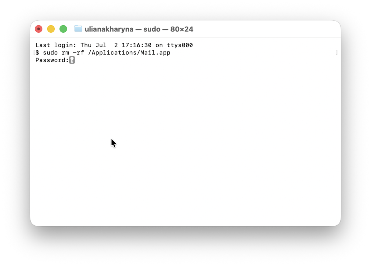 How to remove the Mail app from Mac