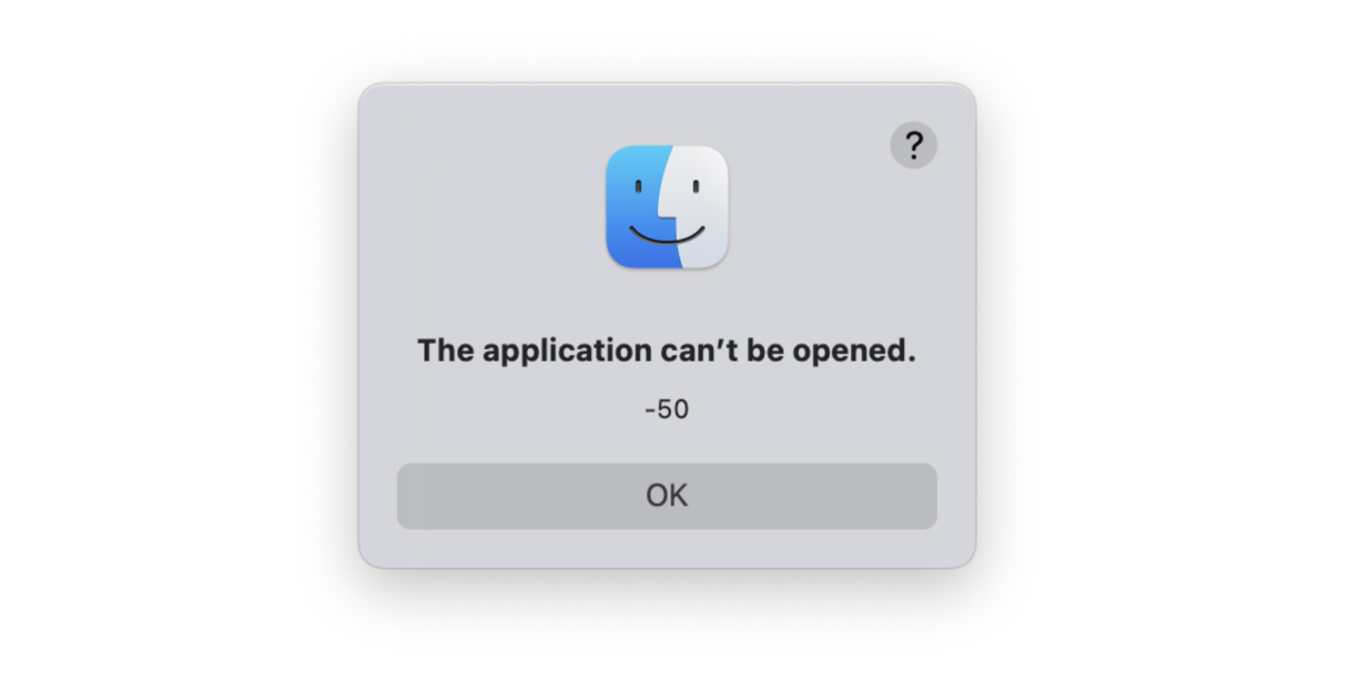 the application can&rsquo;t be opened