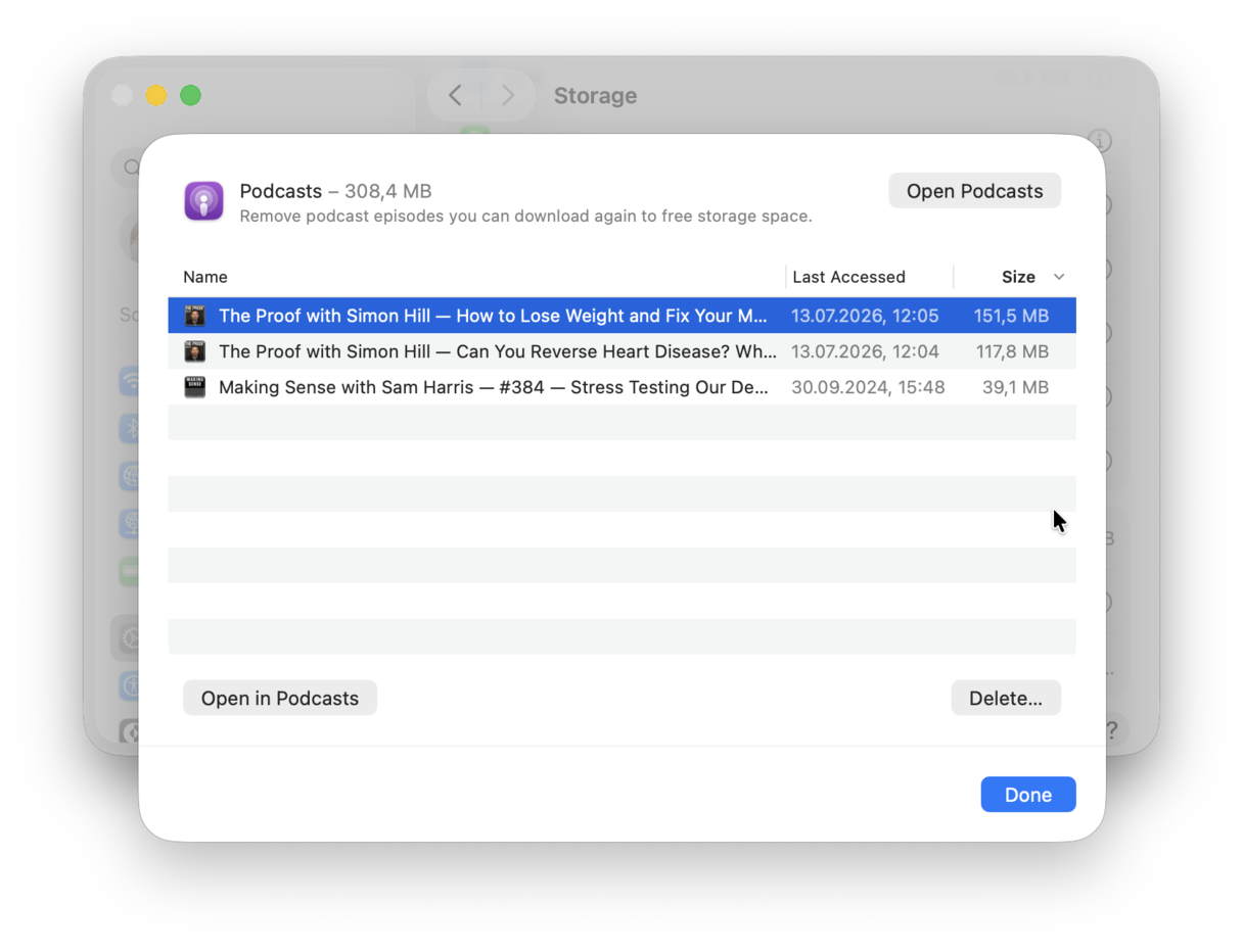How to delete podcasts from Mac