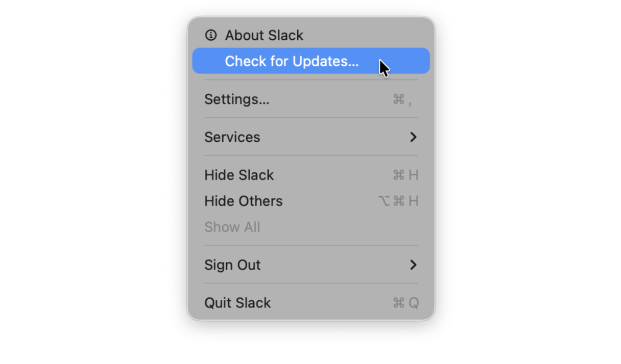 Check for Updates on Mac