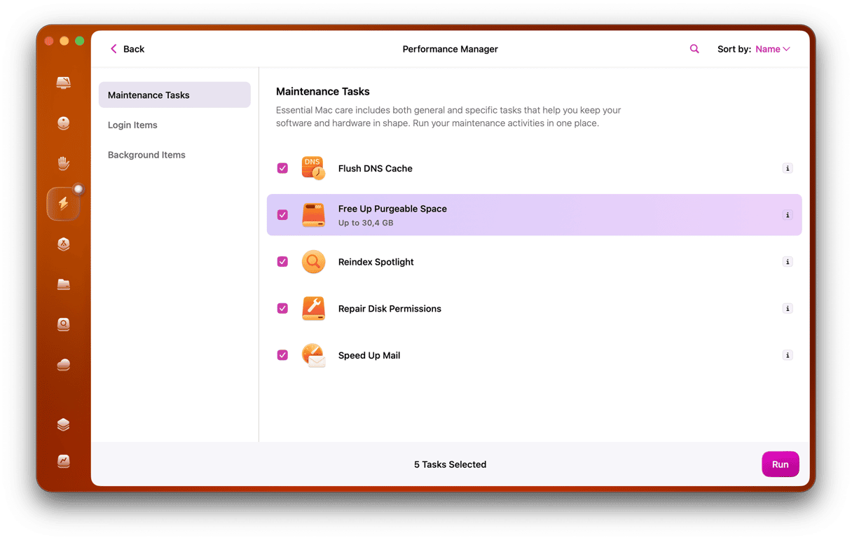 CMM's Performance Manager - Maintenance tasks