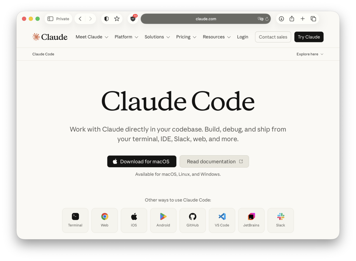 Claude Code on Mac