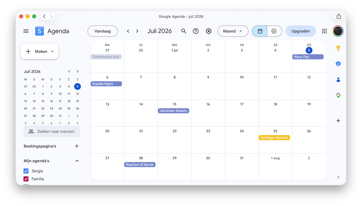 Google Agenda is de onderliggende technologie waarmee je afspraken kunt maken, delen en er details aan kunt toevoegen