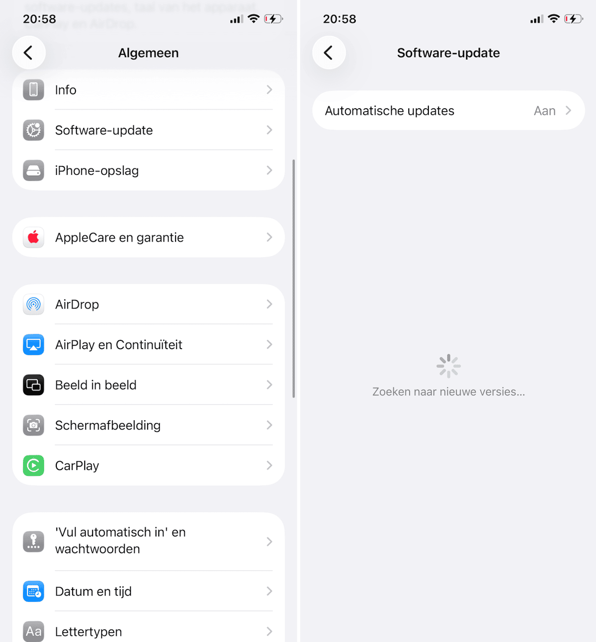 Werk je iOS-apparaat bij