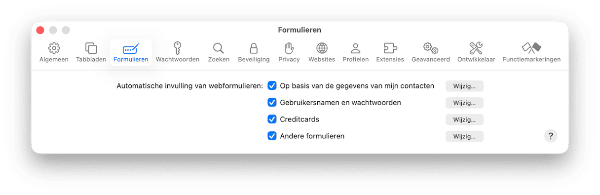 Stoppen met het automatisch invullen van gegevens