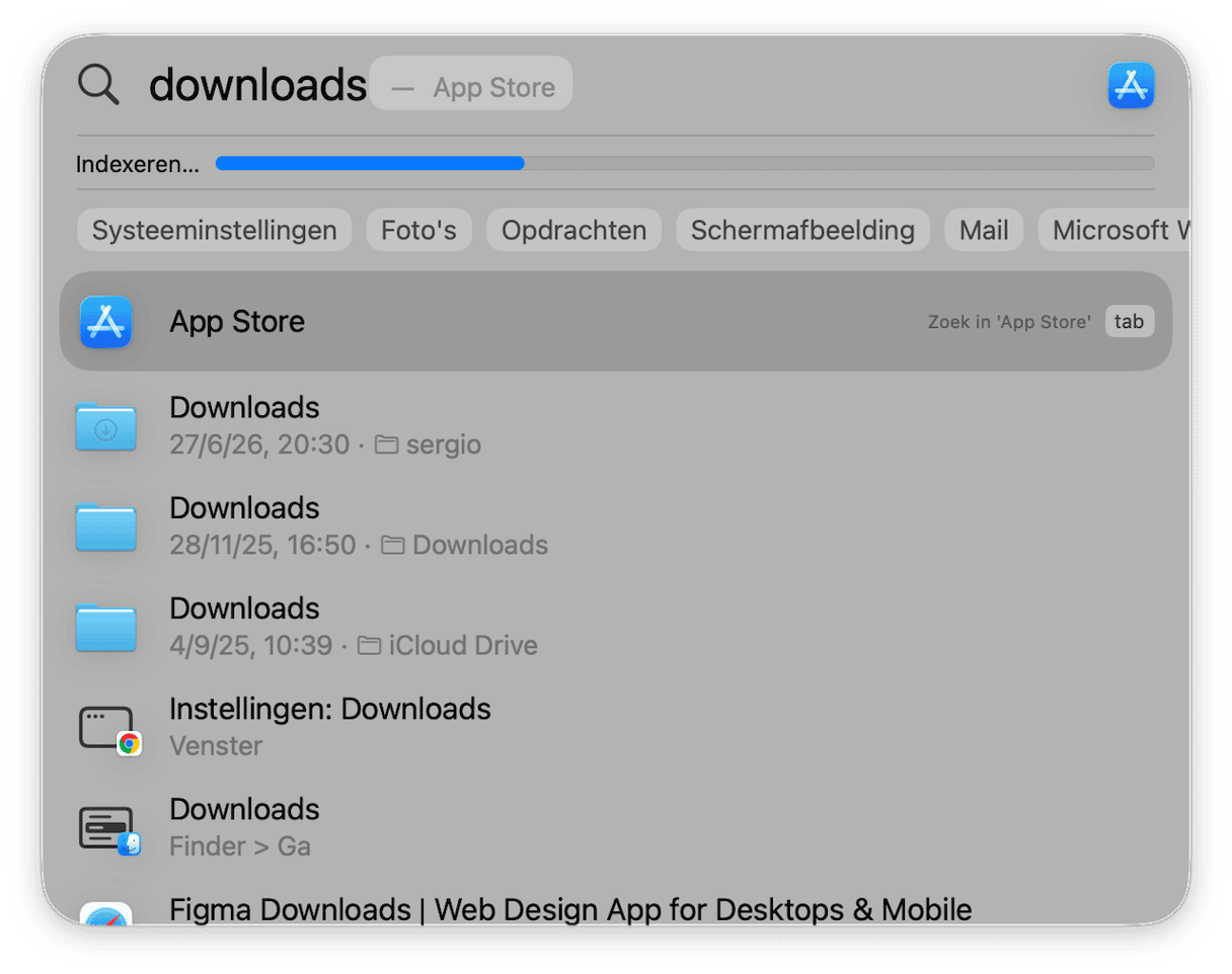 Gebruik de Spotlight-zoekfunctie: typ gewoon 'Downloads' en kies de map