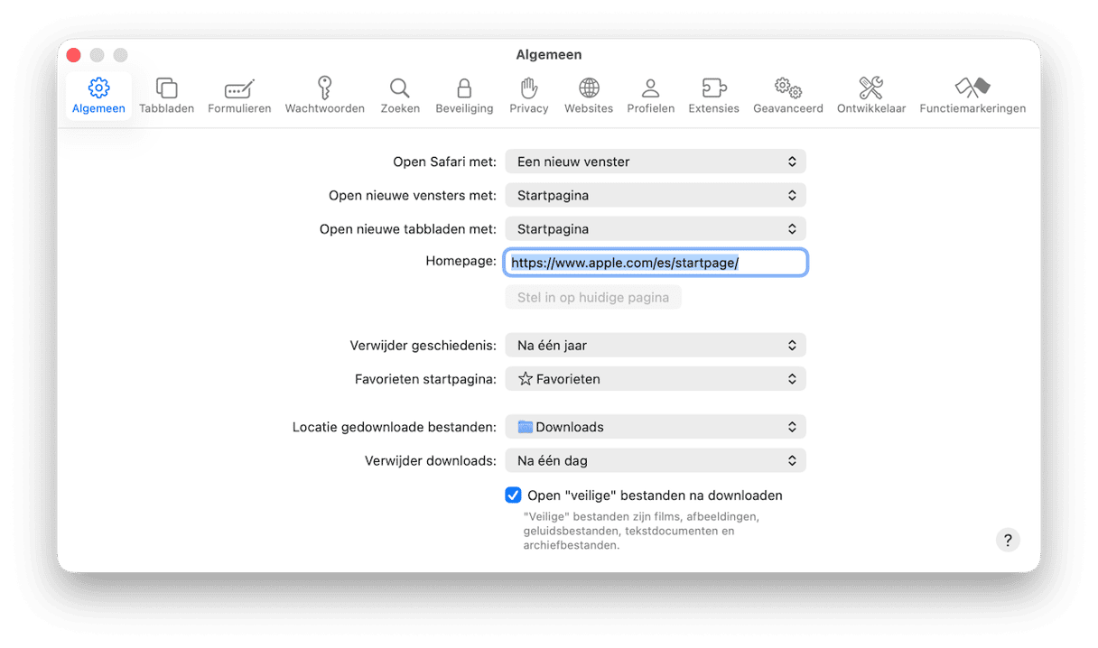 Downloadlocatie wijzigen in Safari