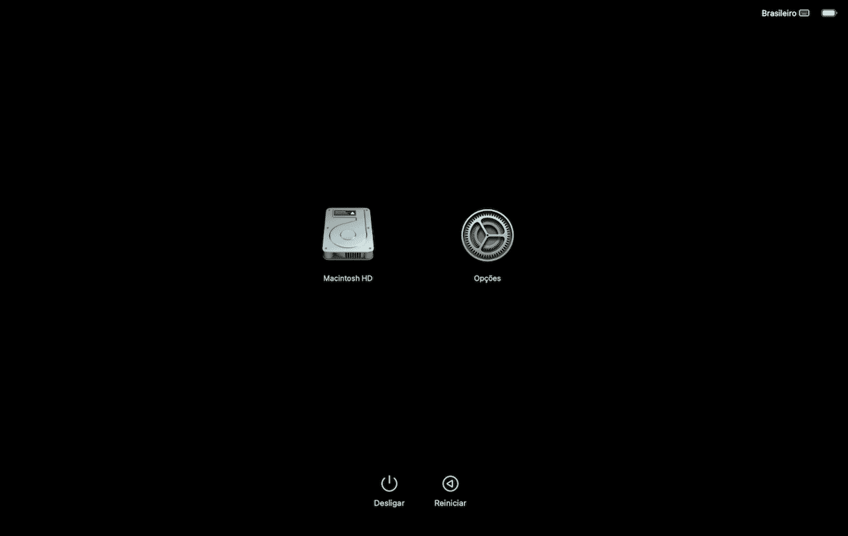 Inicialize o Mac no modo de recupera&ccedil;&atilde;o