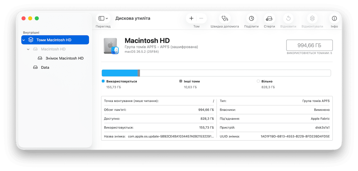 Дайте диску назву та відформатуйте в APFS