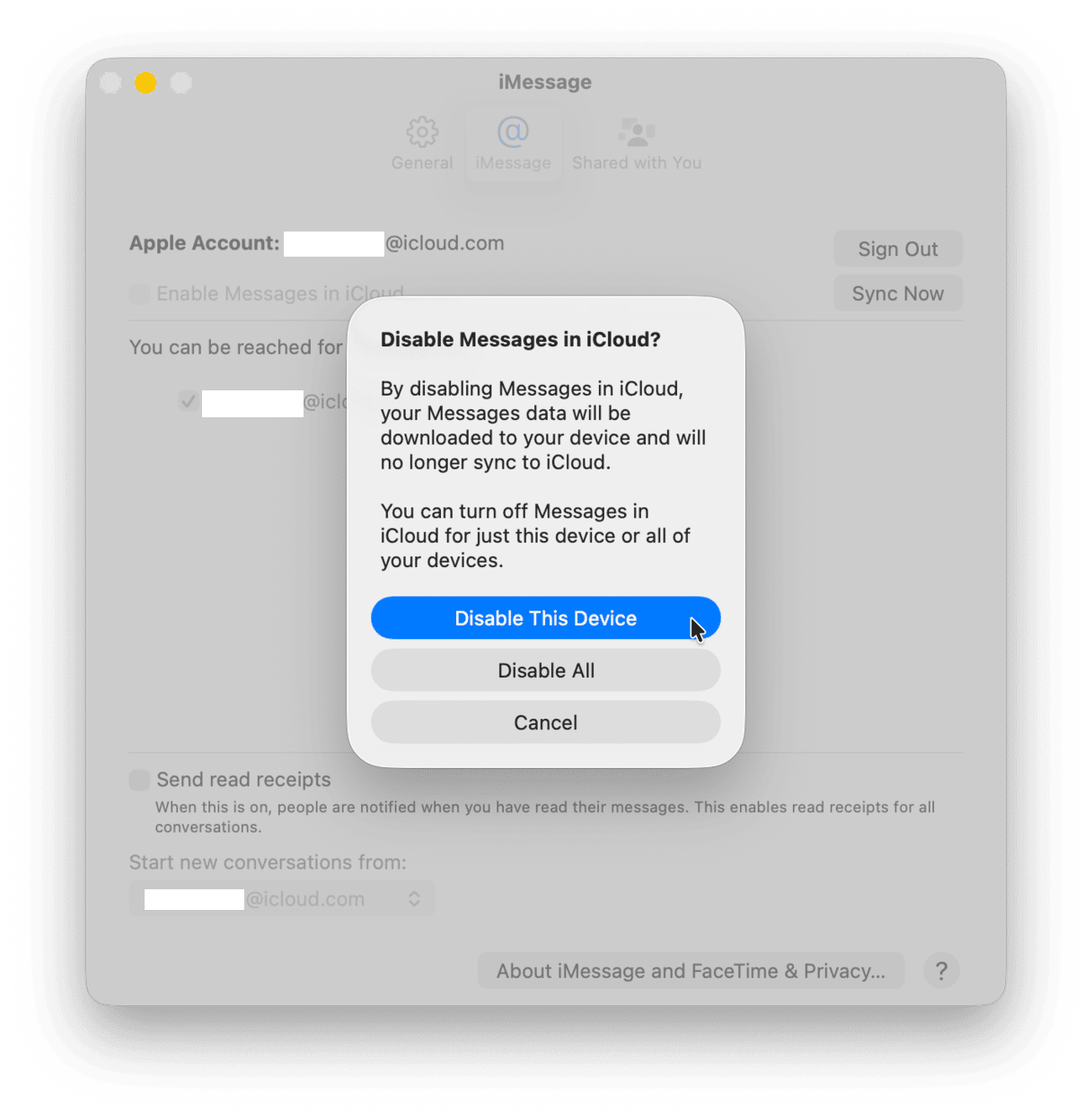 Fix iMessages not working on Mac