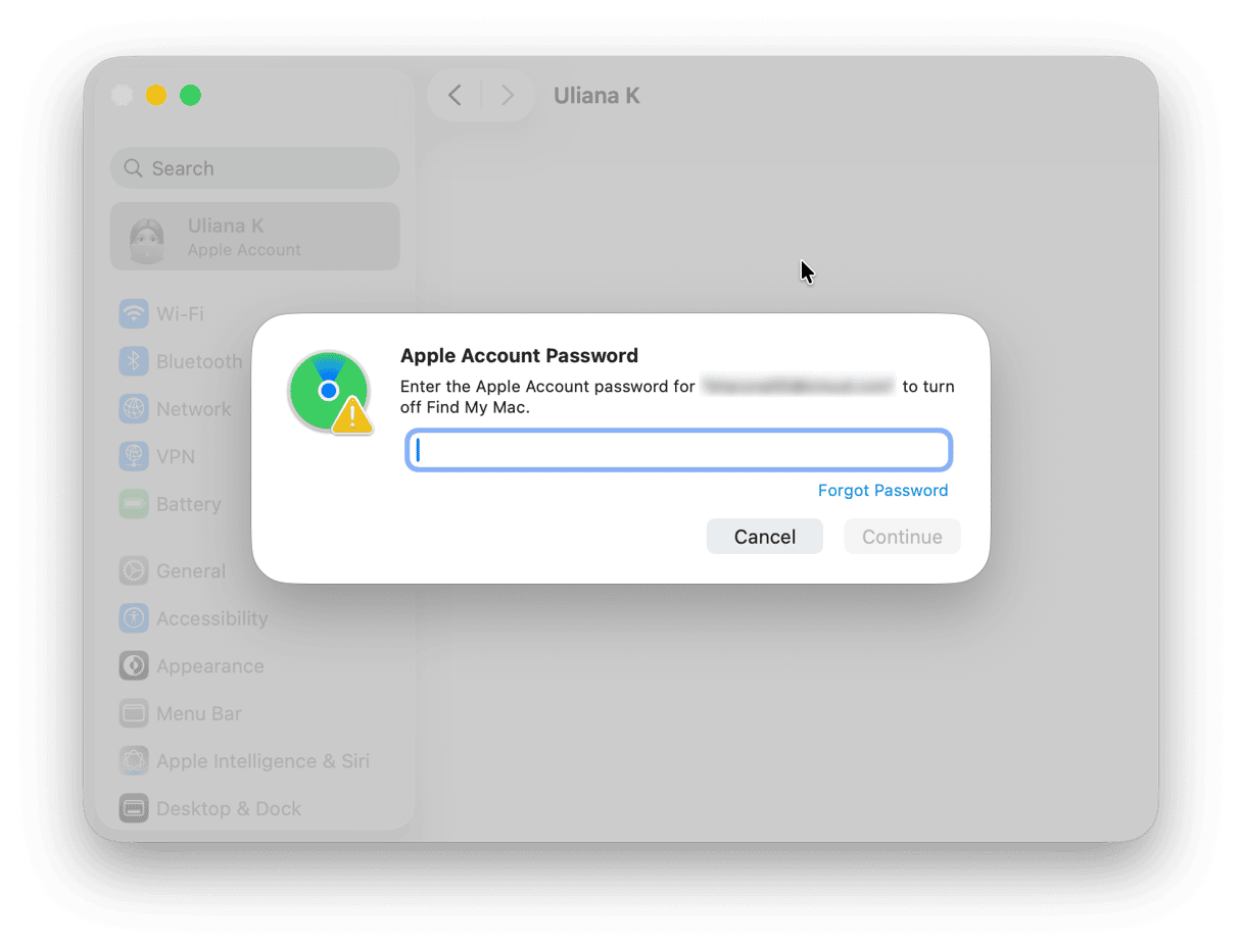 sign in to Apple Account