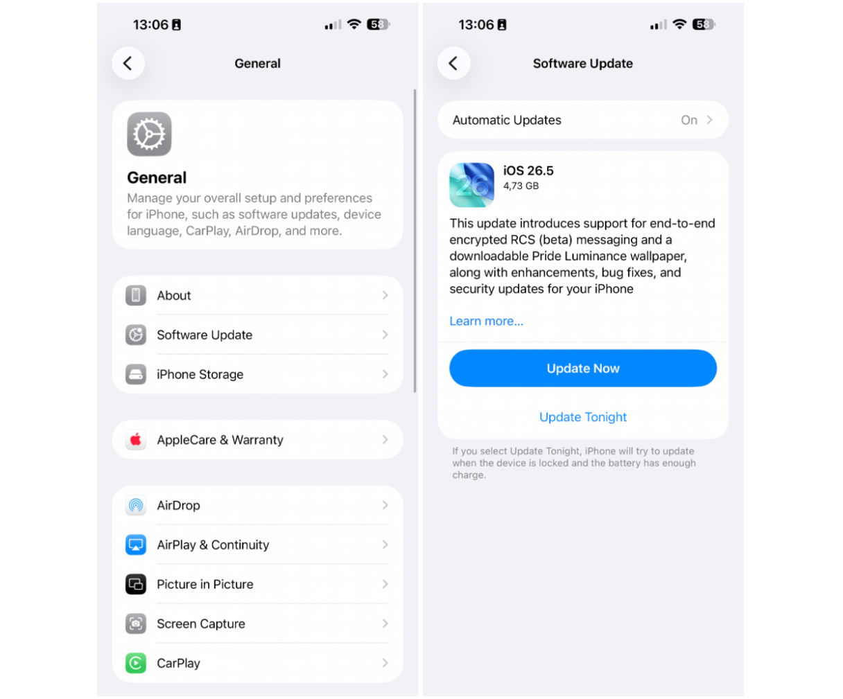 update your iPhone
