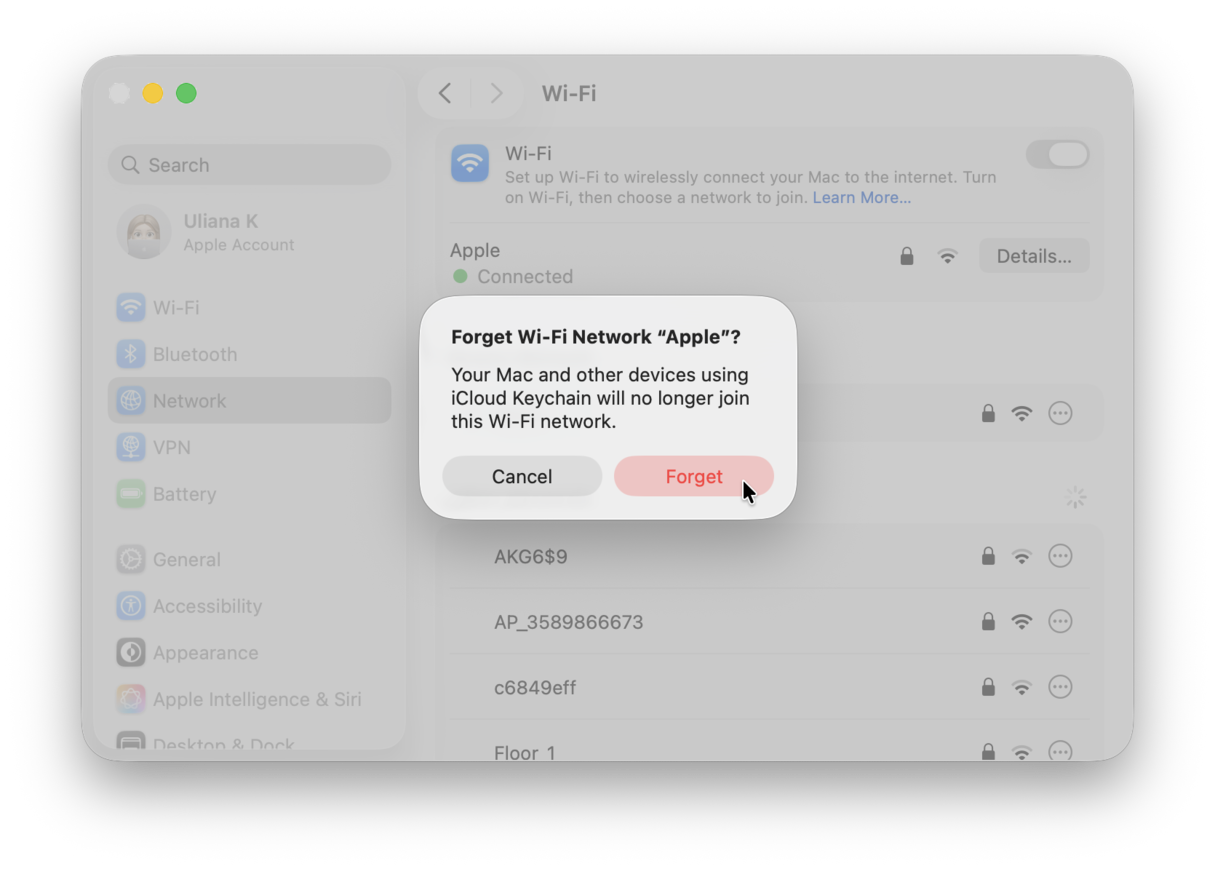 Reconnecting to Wi-Fi network