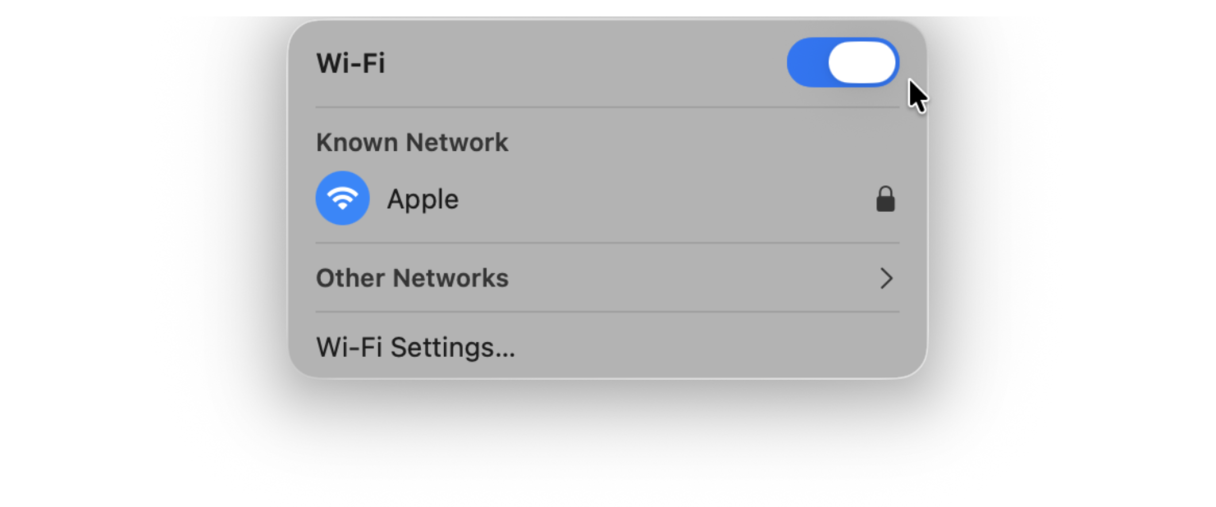 Check you're connected to the correct network