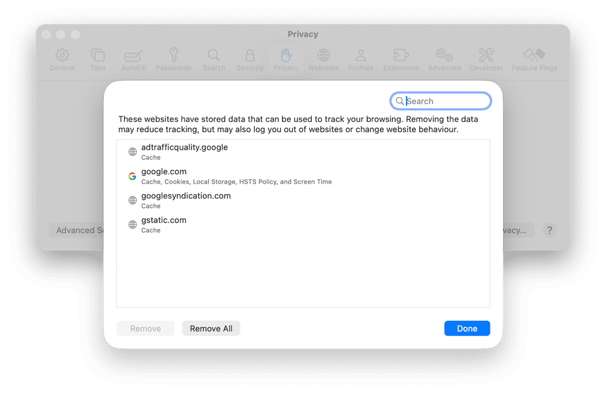 Clear browser cache and cookies