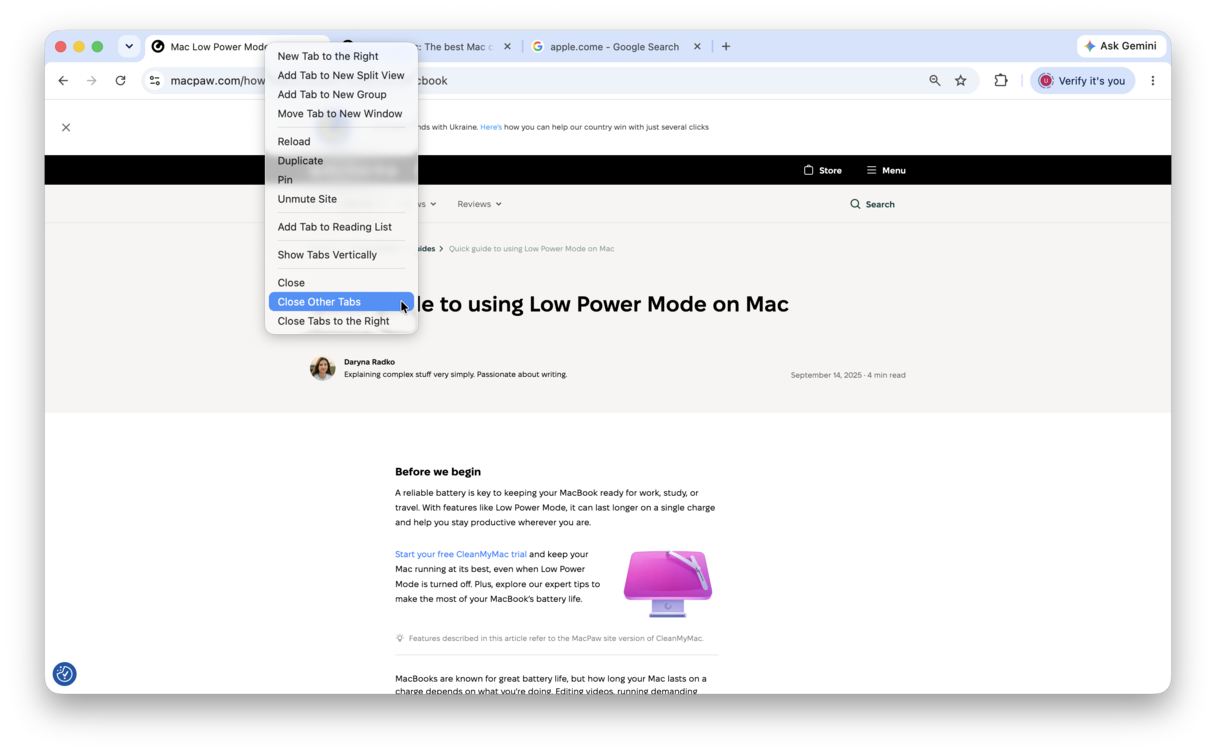 How to close tabs in Chrome