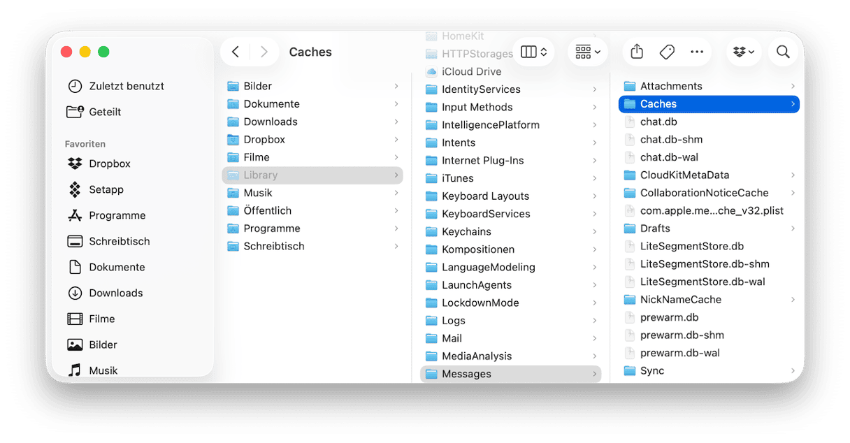 iMessage-Cache manuell leeren