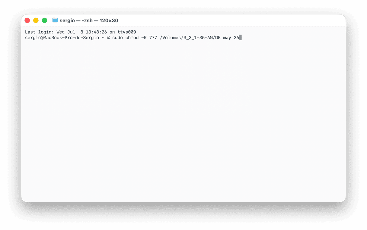 &Ouml;ffnen Sie Terminal (Finder > Programme > Dienstprogramme)