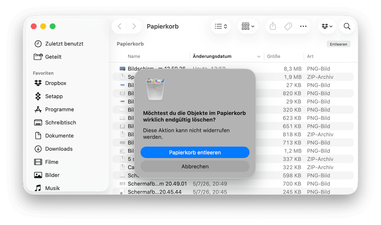 Downloads auf dem Mac dauerhaft l&ouml;schen