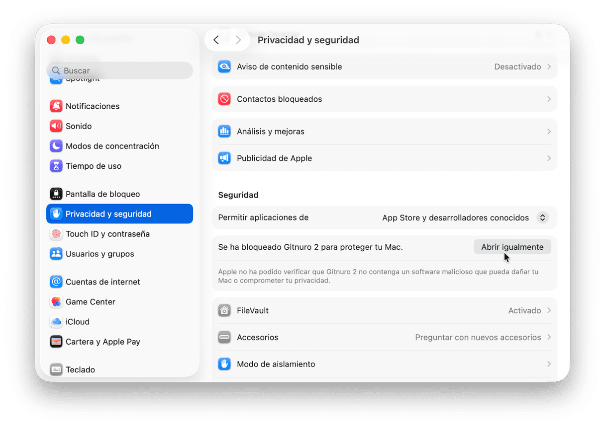 C&oacute;mo forzar la apertura de una app en Mac