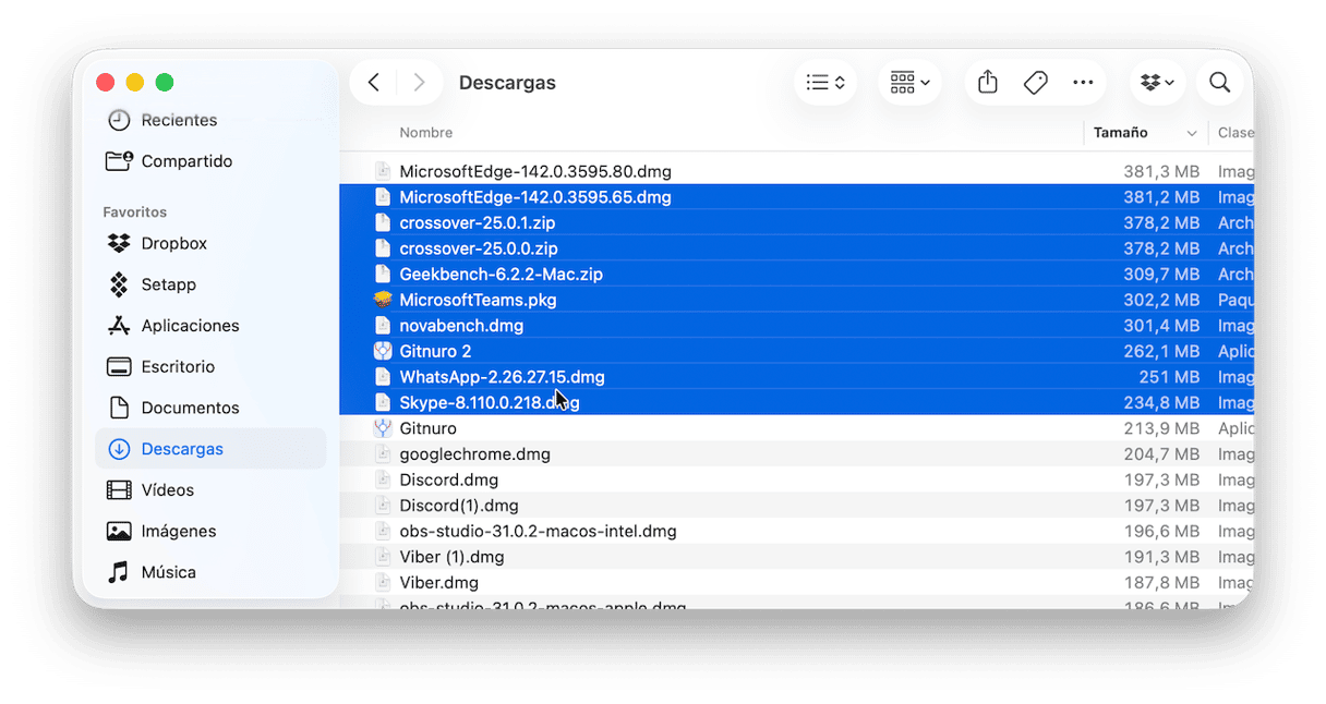 Filtra por Clase y busca los archivos de Imagen de disco