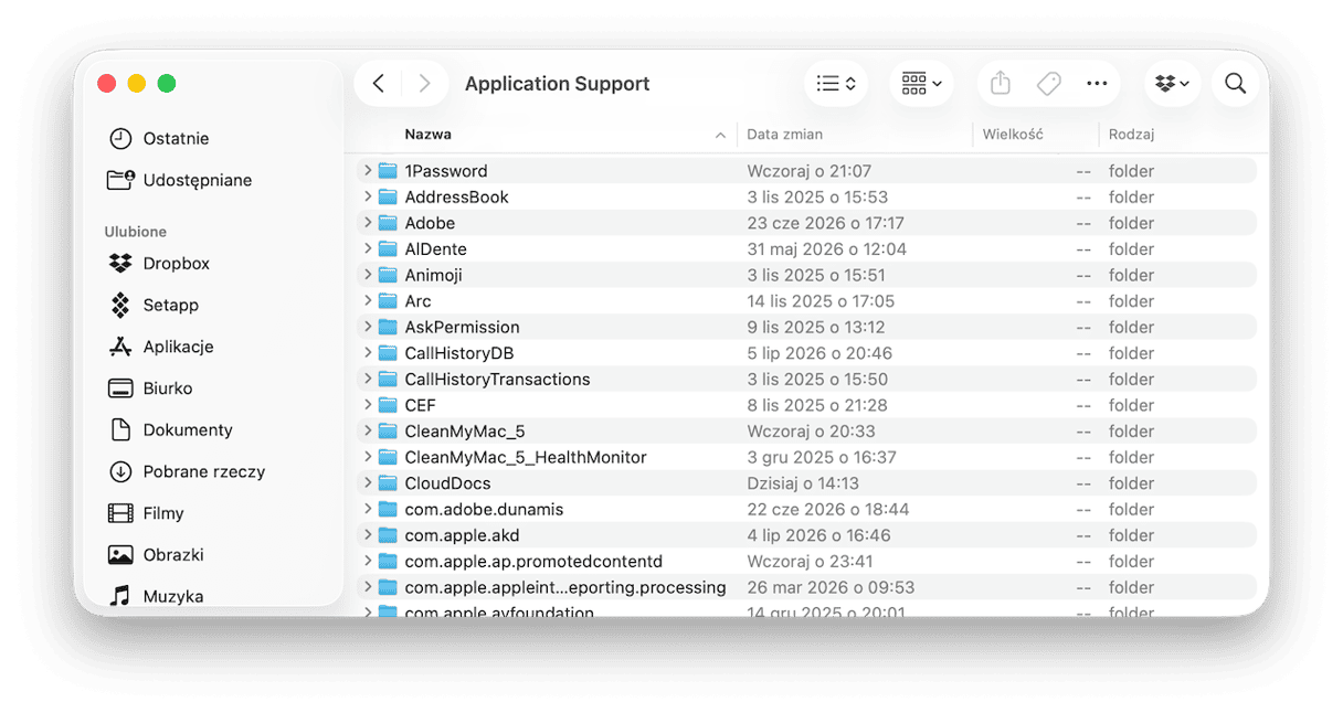 Folder Application Support