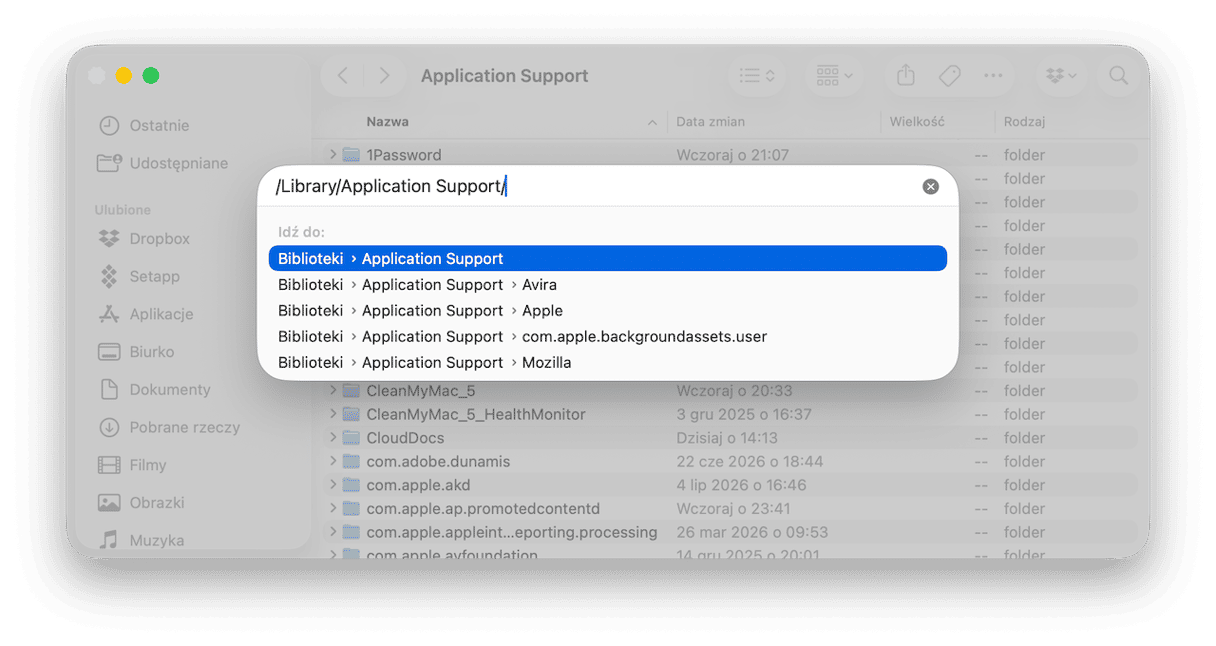 Gdzie na Macu znajduje się folder Application Support