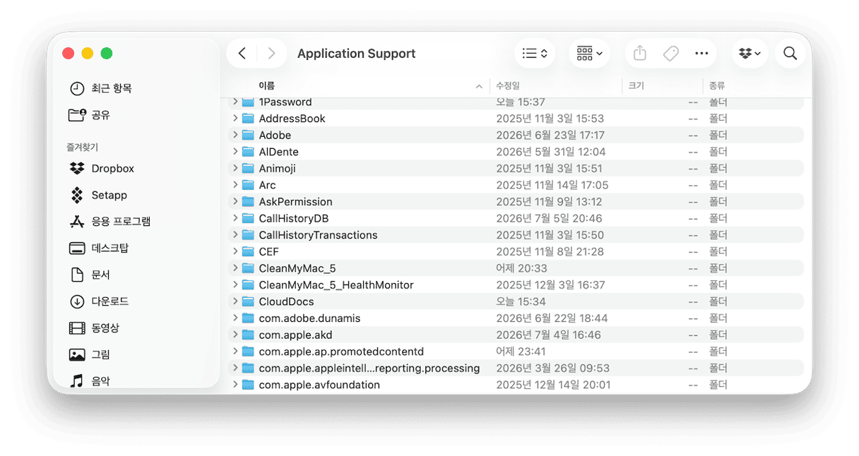 Mac의 Application Support 폴더란 무엇인가요