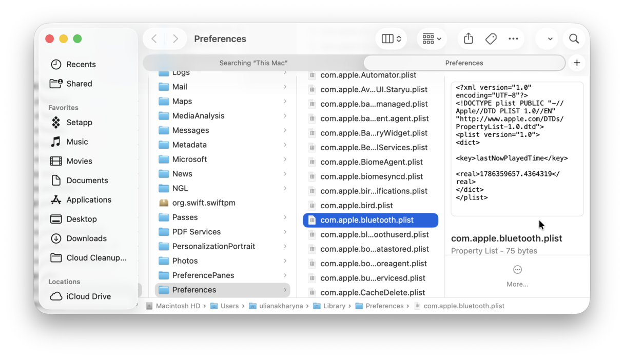 delete plist files