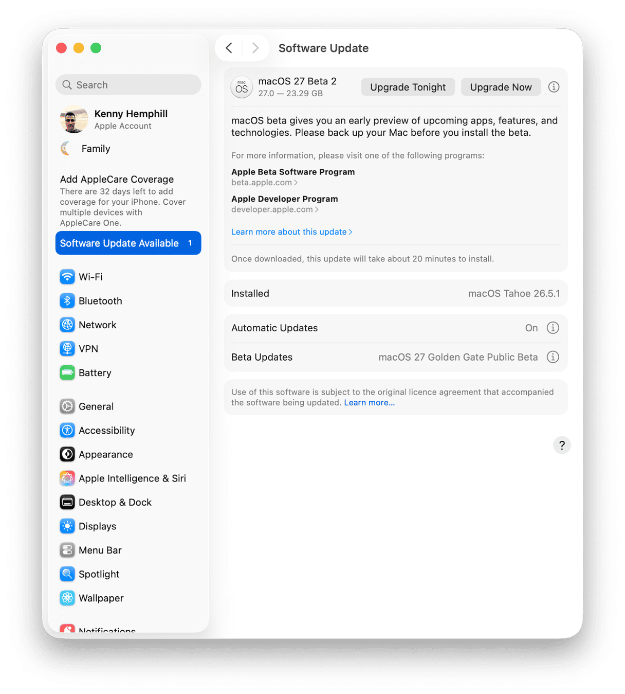 macOS Software Update