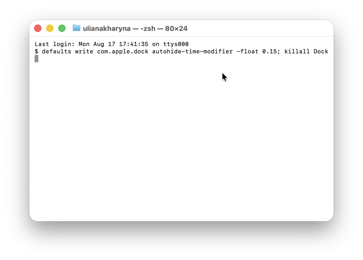 Terminal command