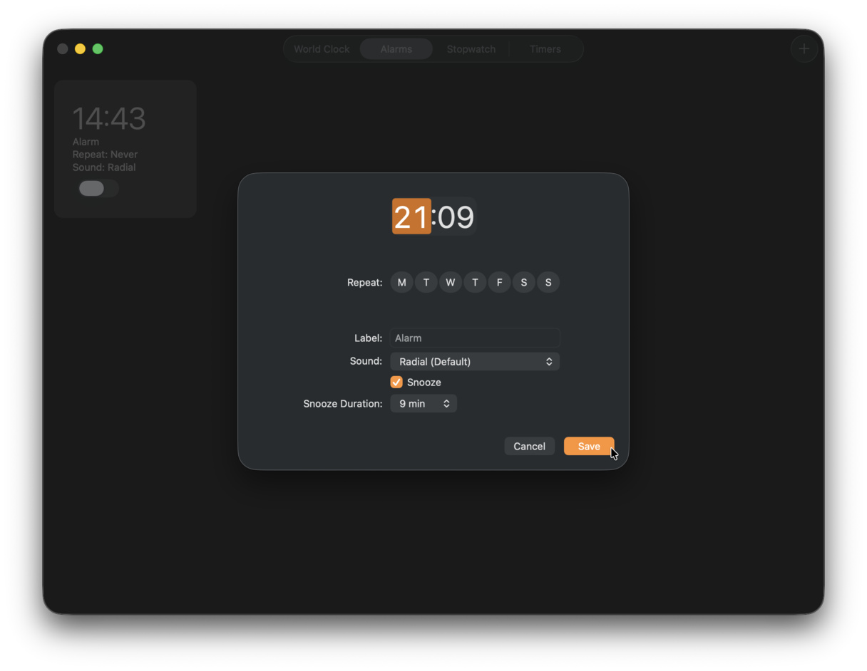The Clock app