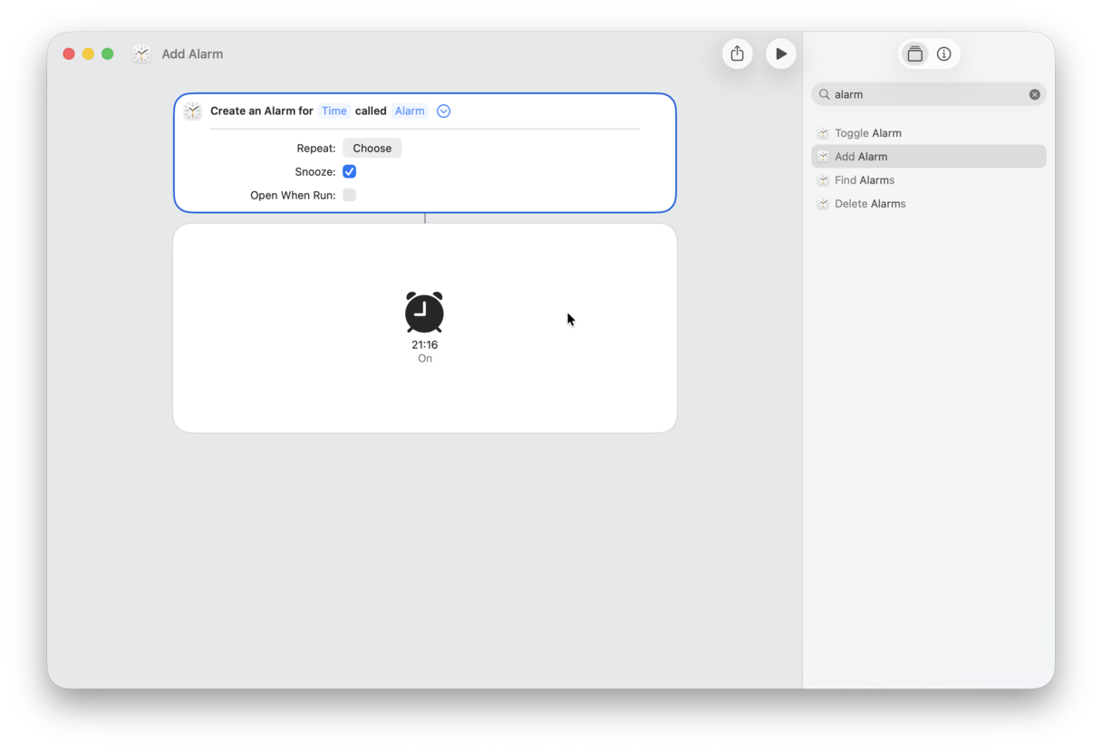 Shortcuts app