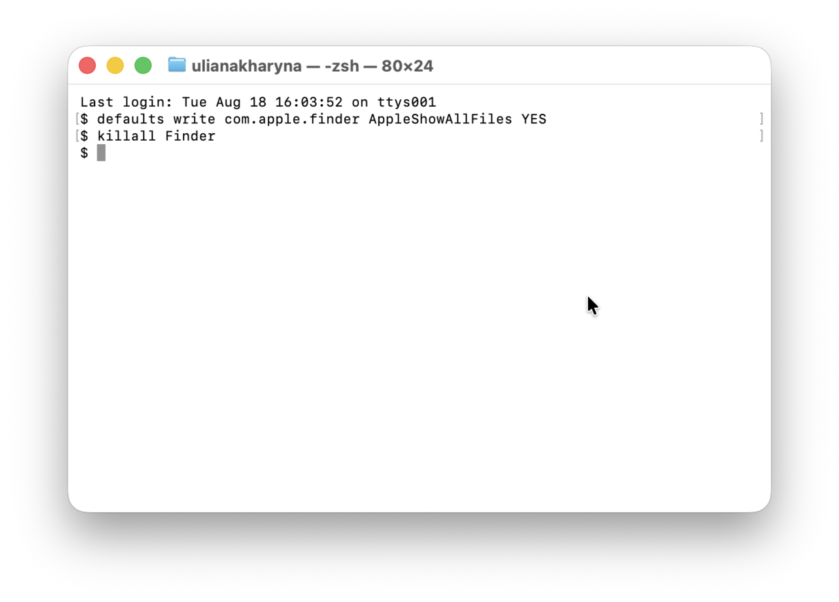 How to unhide hidden folders on Mac