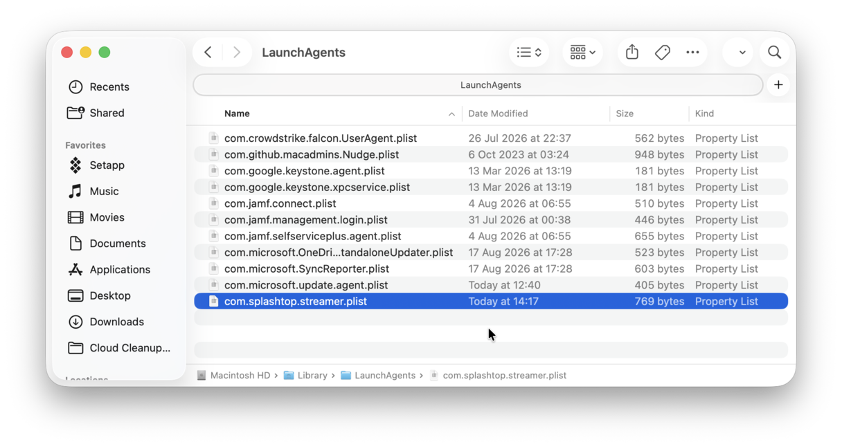 How to uninstall Splashtop Streamer from Mac