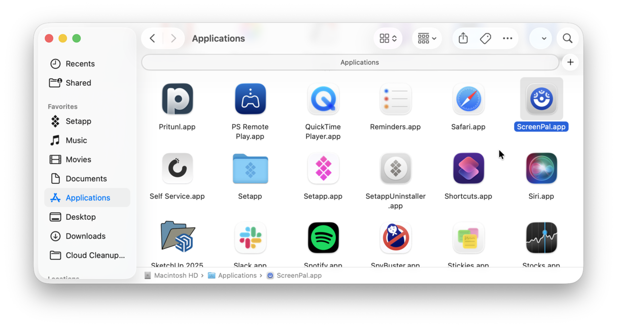 How to uninstall ScreenPal from Mac