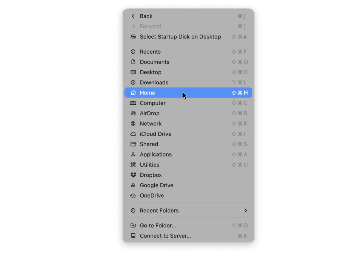 How to find the Home folder on a Mac?