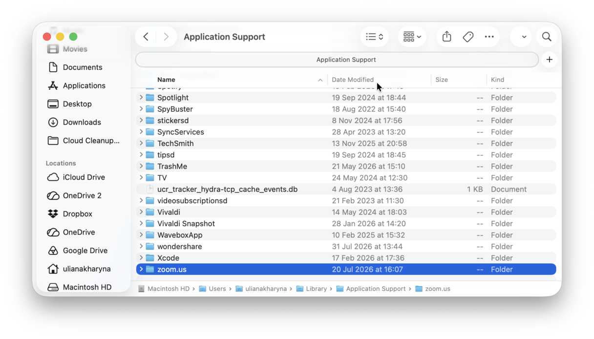 Zoom files or folders in Finder