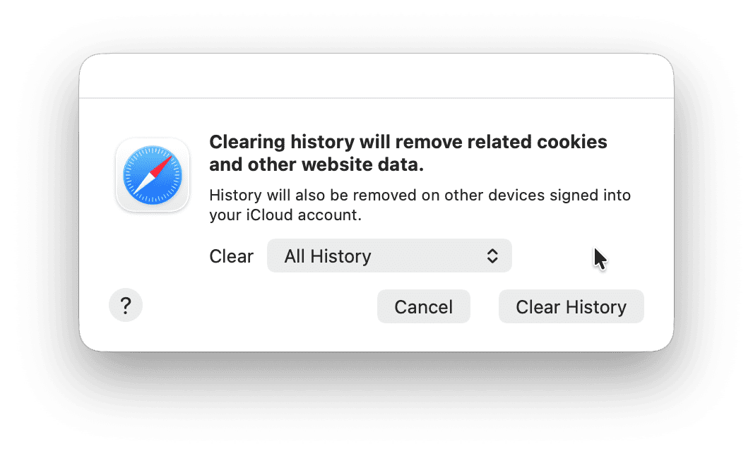 Delete all browsing data in Safari