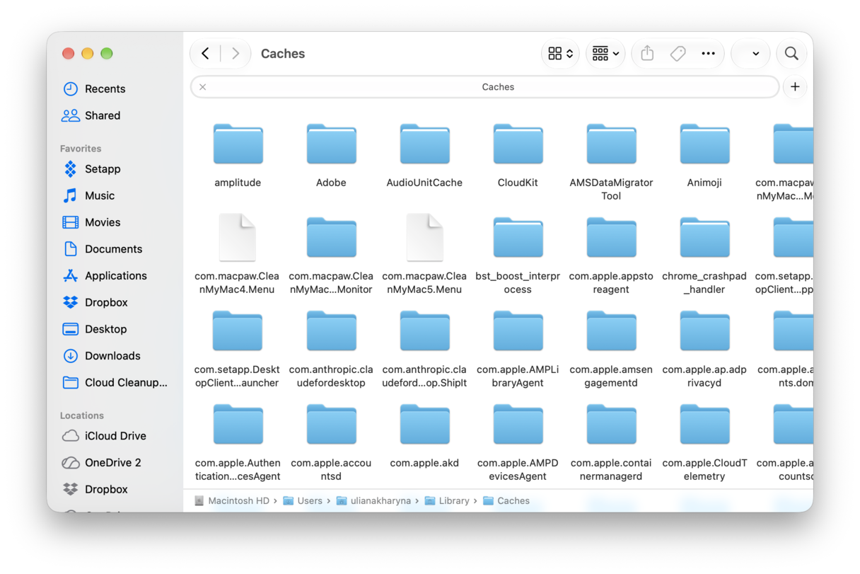 Empty caches